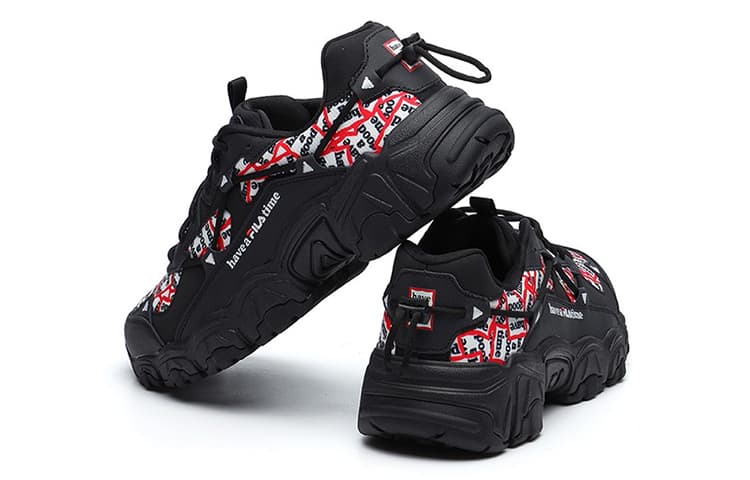 FILA Cat Claw Chunky Sneakers Women's Low-Top Black 6