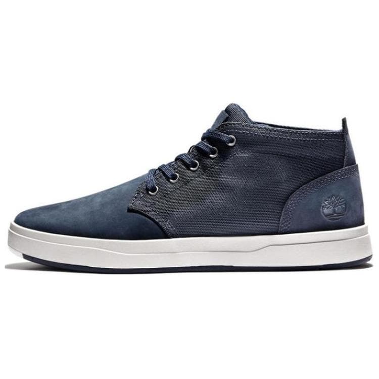 Timberland Full-Grain Leather Waterproof Wear-Resistant Cushioned Lightweight Comfortable Ankle-Length Outdoor Shoes Men's Navy Blue 2