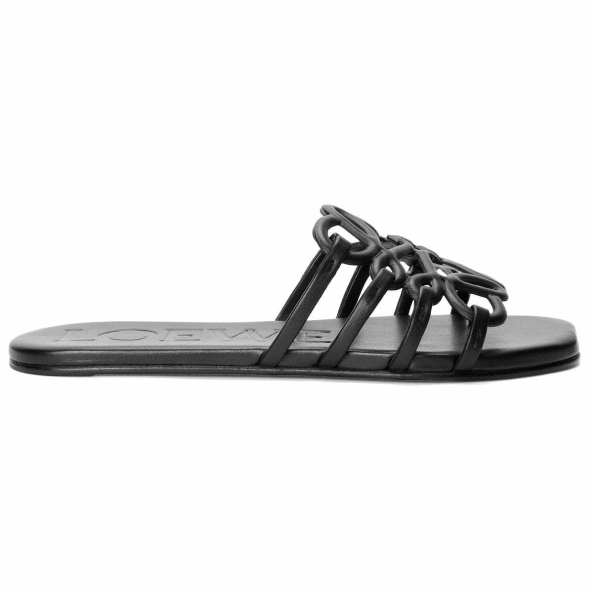LOEWE Petal Slide Slippers Women's Black 3