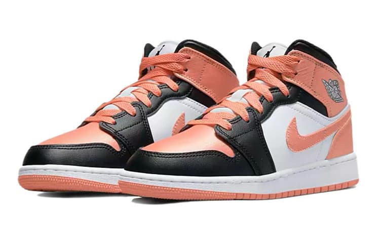 Jordan 1 Mid White Light Madder Root GS 5