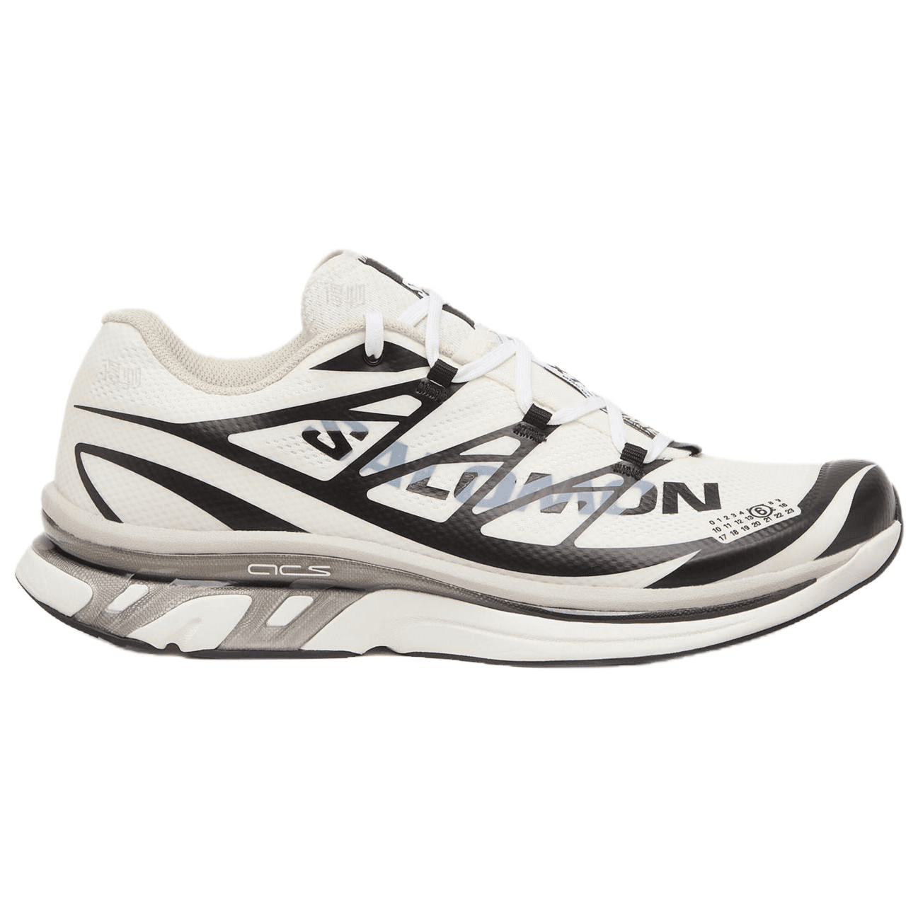 MM6 Maison Margiela x SALOMON Collaboration XT Polyester Round-Toe Lace-Up Low-Top Casual Shoes Men's White 4