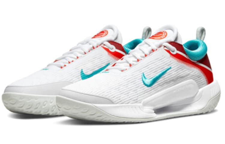 Nike Court Zoom Nxt 'White Habanero Red Washed Teal' 6