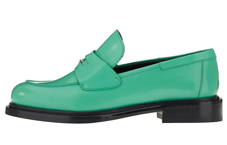 Ferragamo Leather Loafers Women's Light Aqua Green 5