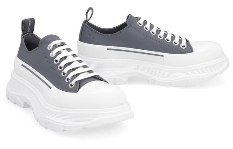 Alexander McQueen Tread Slick Martin Boot Women's Silver Gray 4