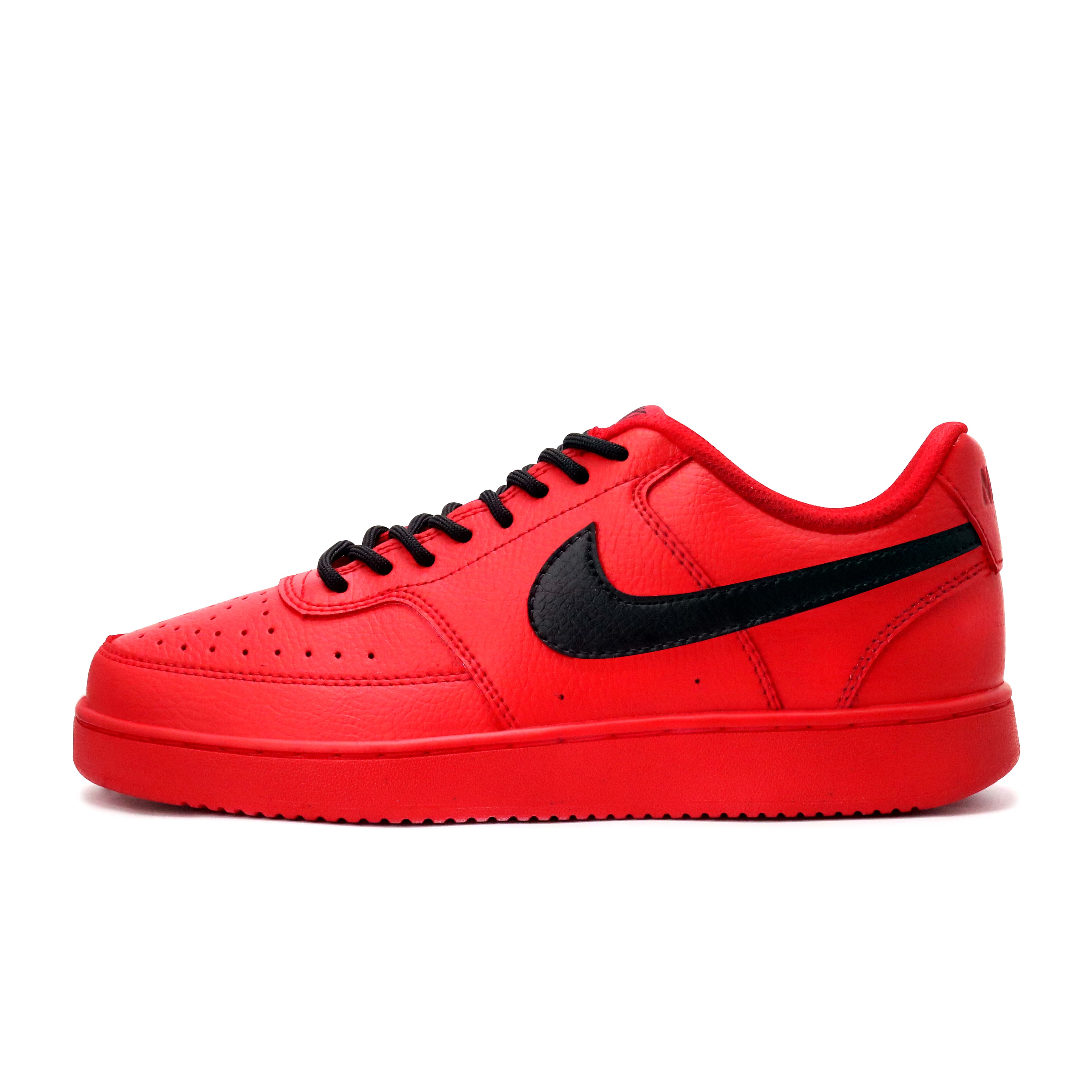 Nike Court Vision 1 Breathable Low Top Skateboard Shoes Men's Red Black