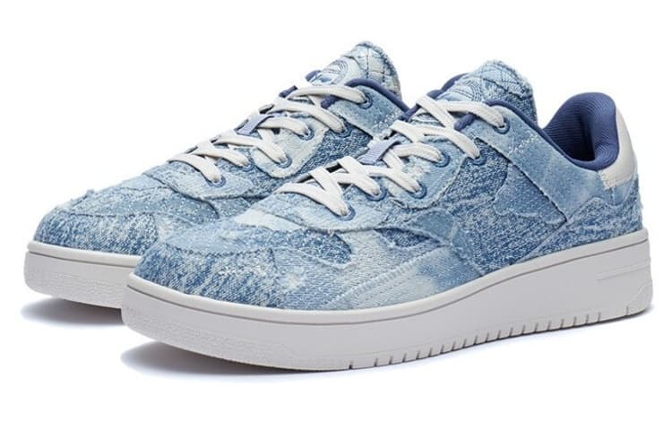 LiNing Anti-Slip Wear-Resistant Low-Top Skateboard Shoes Men's Blue 5