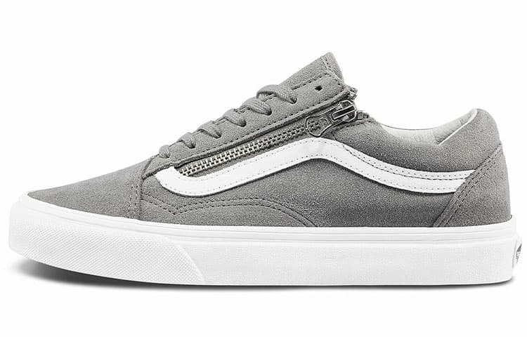 Vans Unisex Old Skool Zip Low Top Sneakers Grey 'Gray White' 2