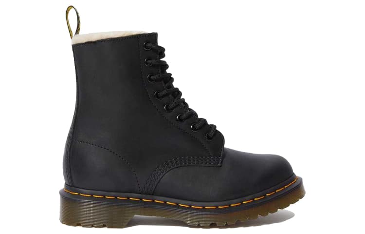 Dr.Martens 1460 Faux Fur Lined Black Women's 4