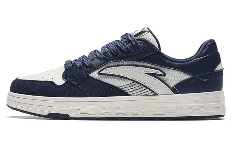Anta Slip-Resistant Cushioning Low-Top Skateboard Shoes Men's White Blue 2