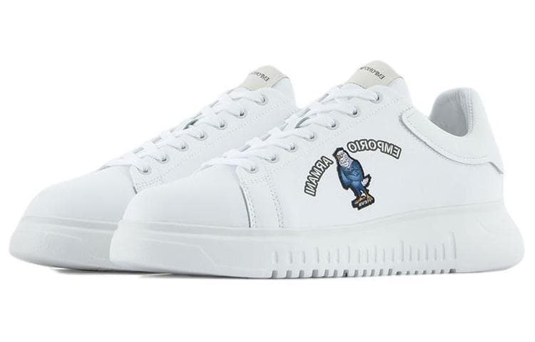 EMPORIO ARMANI Manga Capsule Anti-Slip Wear-Resistant Low-Top Casual Shoes Men's White 6