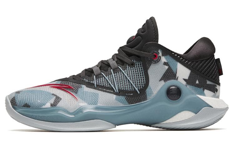 Anta Skyline 1 Anti-Slip Wear-Resistant Low-Top Basketball Shoes Blue Black Warplane Color Scheme 2