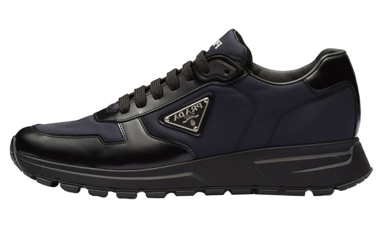 PRADA Prax Re-Nylon Sneaker Black Blue 2