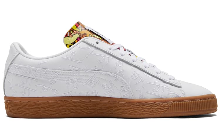 PUMA Basket Romero Britto Embroidered White Gum 4