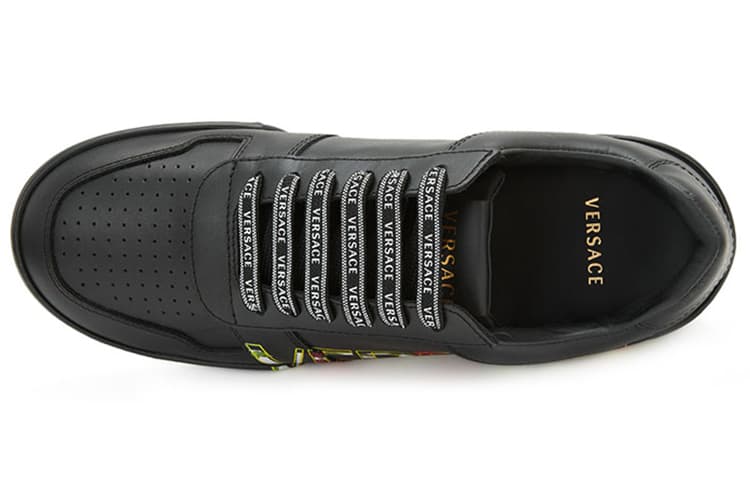 VERSACE Side Logo Tennis Sneaker 'Black Floral' 5