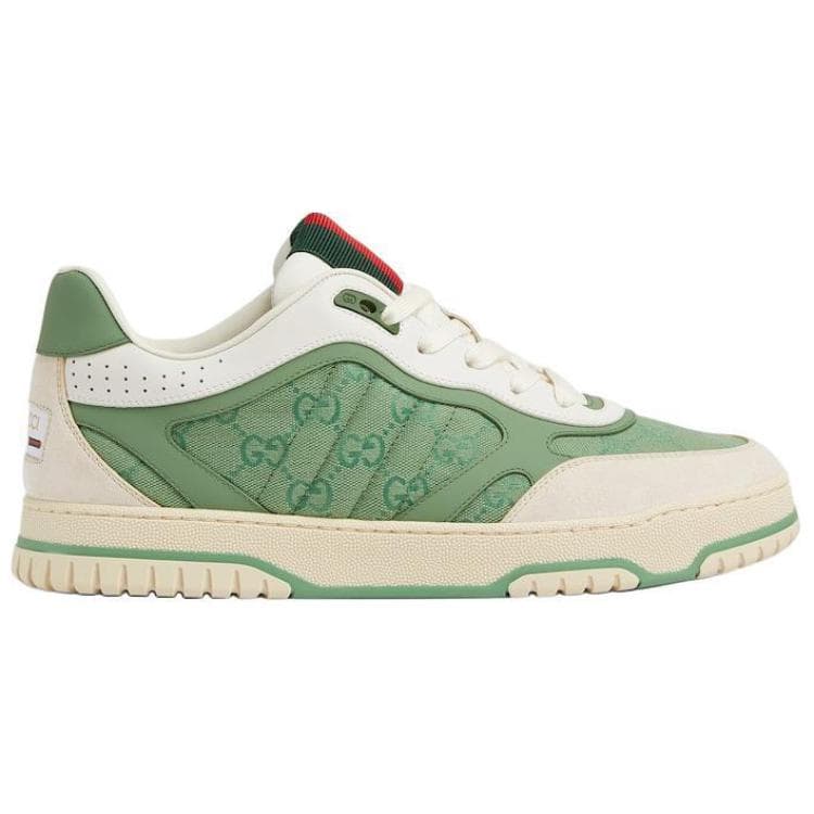GUCCI Re Web Low Top Skateboard Shoes Men's Green 3
