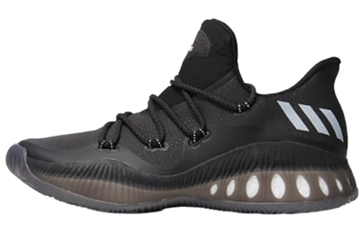 Adidas Crazy Explosive Anti-Slip And Wear-Resistant Lightweight Low-Top Basketball Shoes Men's Black