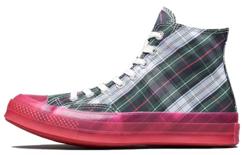 Converse Chuck Taylor All Star 70 Hi Plaid Translucent Midsole Red 2