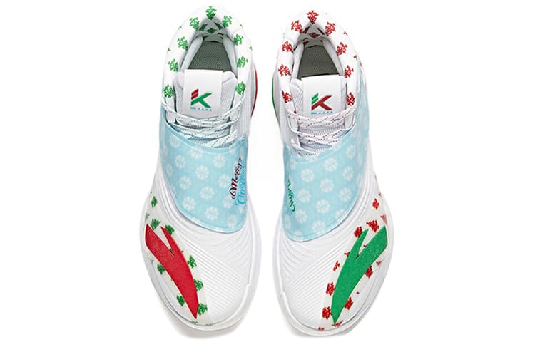 ANTA Thompson KT6 Series "Christmas" White-red-green Combat Basketball Shoes 5
