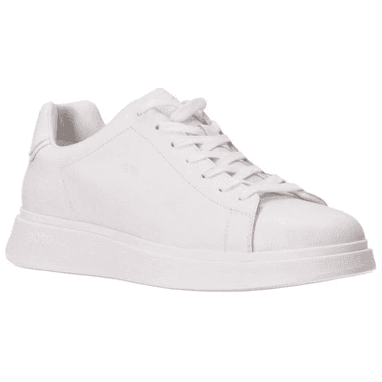 HUGO BOSS Calfskin Round Toe Lace-Up Low-Top Casual Shoes Men's White 6