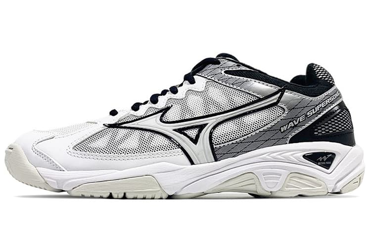 Mizuno Training Shoes Unisex Low-Top White Gray Silver 2