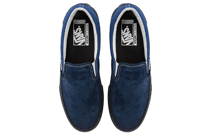 Vans Unisex Skate Slip On Vcu Sneakers Black/Blue 6