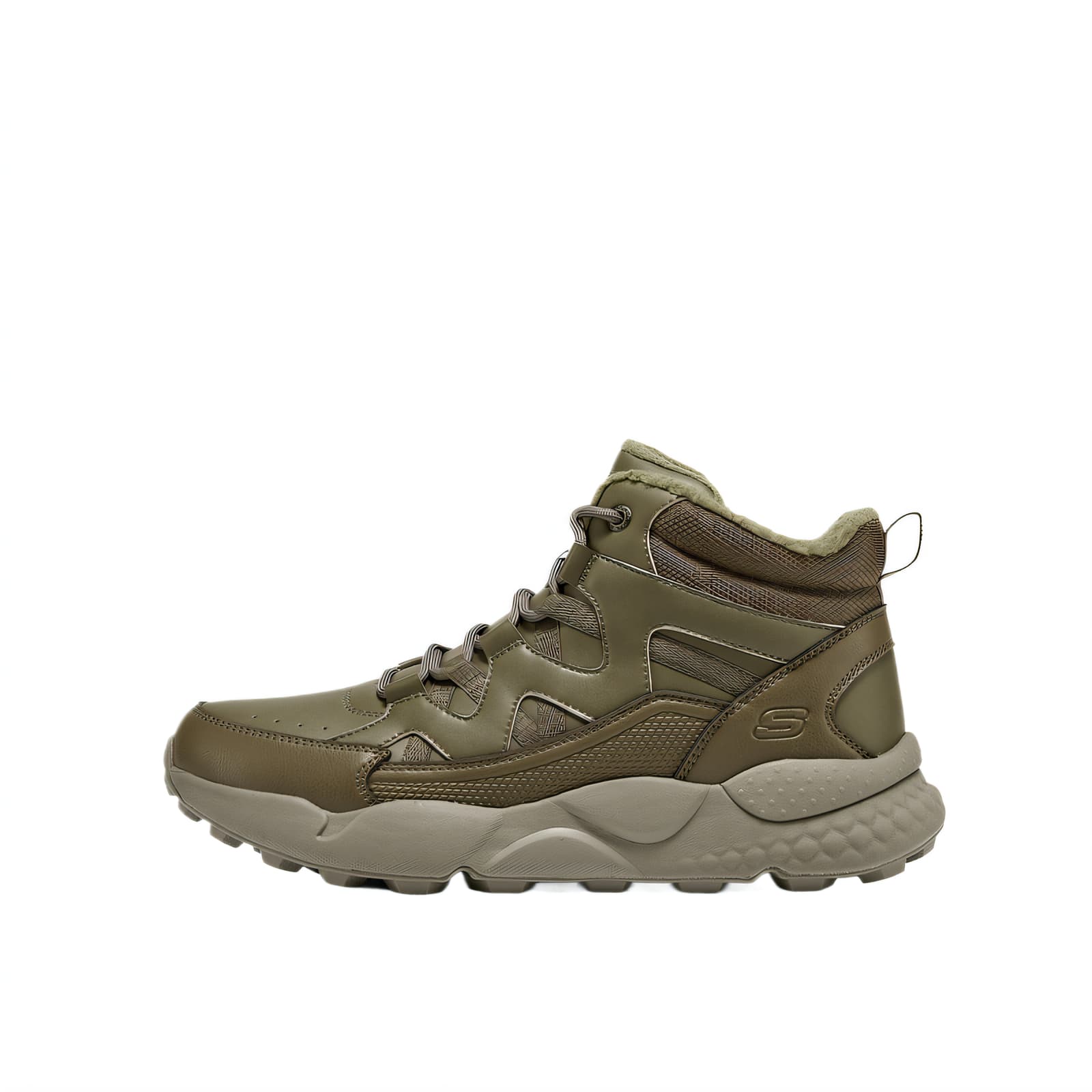 Skechers MENS USA STREET WEAR Warm Personality Comfortable Versatile Fashion Snow Boots Men's Khaki 2