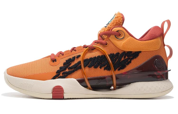 Disney x LiNing Speed 8 Premium Anti-Slip Wear-Resistant Low-Top Basketball Shoes Men's Jam Orange