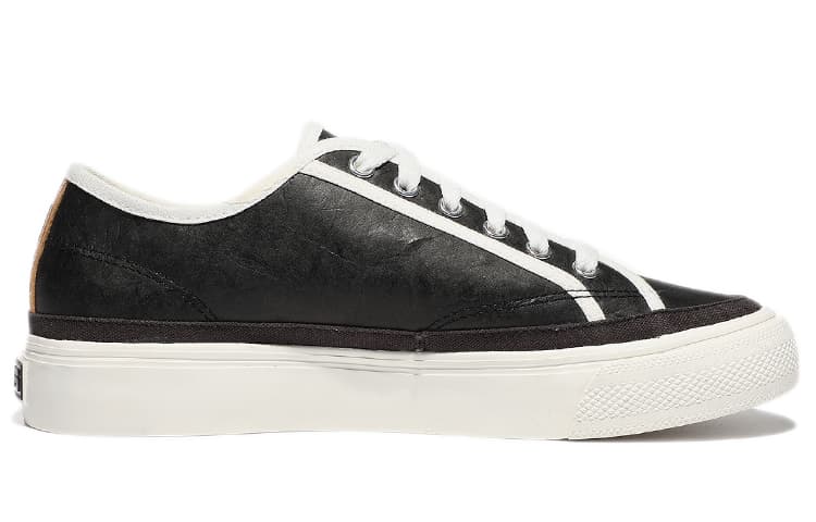 FILA Earth Touch Low-Top Skateboard Shoes Unisex Black White Korean Style 3
