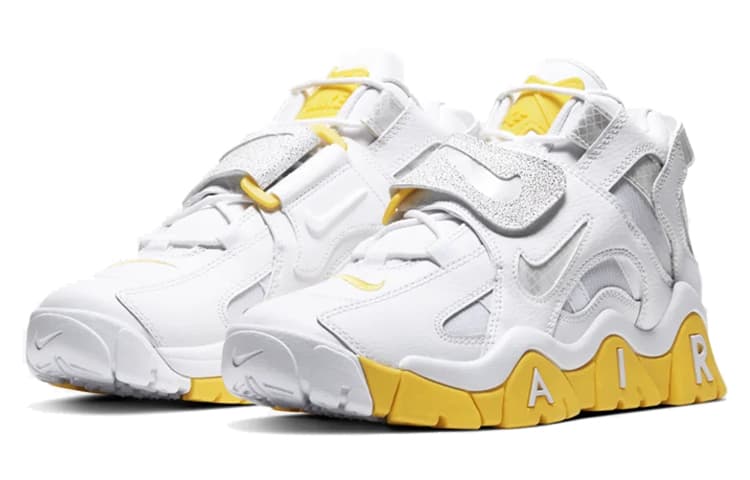 Nike Air Barrage Mid White Chrome Yellow Women's 6