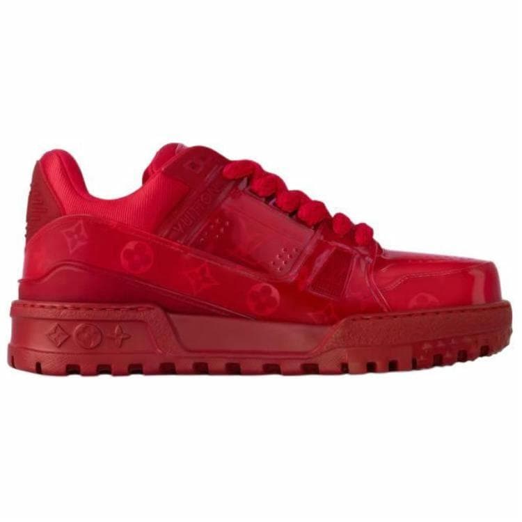 LOUIS VUITTON Trainer Maxi Low-Top Skateboard Shoes Men's Red 4