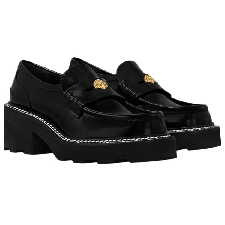 LOUIS VUITTON Beaubourg Loafers Women's Black 3