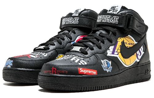Nike Air Force 1 Mid Supreme Nba Black 3