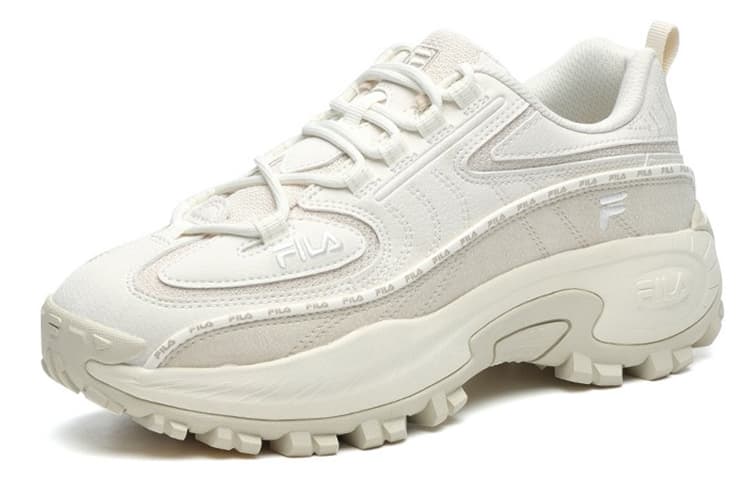FILA Fashion Sneakers Cushioning Anti-Slip And Wear-Resistant Low-Top Chunky Sneakers Women's White Gray 3