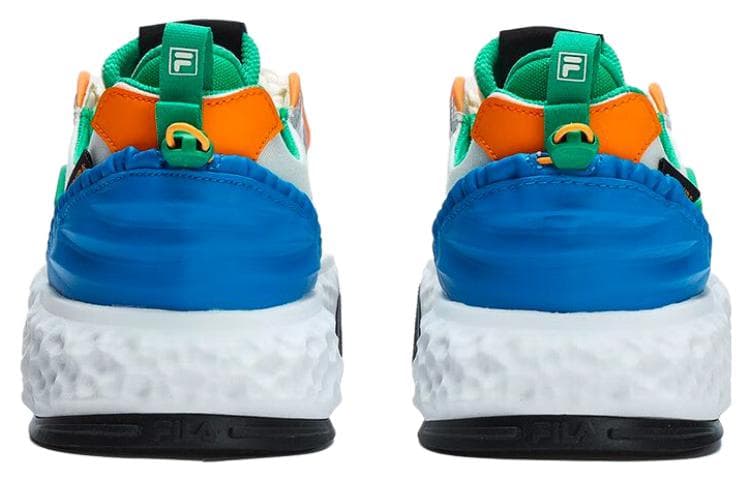FILA VIVA Anti-Slip Wear-Resistant Low-Top Skateboard Shoes Women's White Green Blue 6