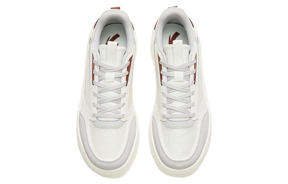 Anta Rubber Bullet Anti-Slip And Wear-Resistant Lightweight Low-Top Skateboard Shoes White Gray Red 6