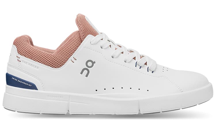 FEIDELEI x On The Roger Advantage Anti-Slip Wear-Resistant Low-Top Skateboard Shoes Women's White Smoke Pink 6