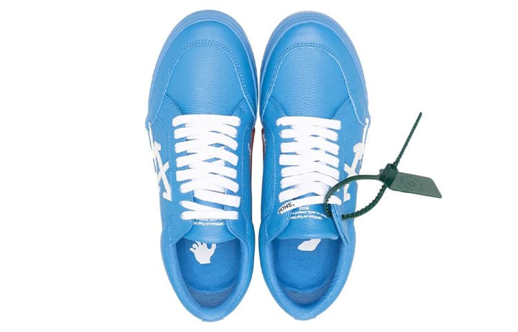 OFF WHITE Vulc Low Leather Blue White 5
