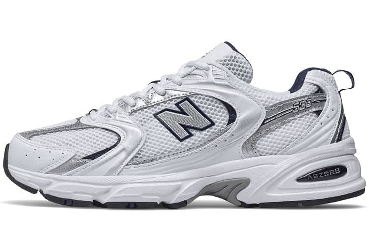 New Balance 530 White Silver Navy