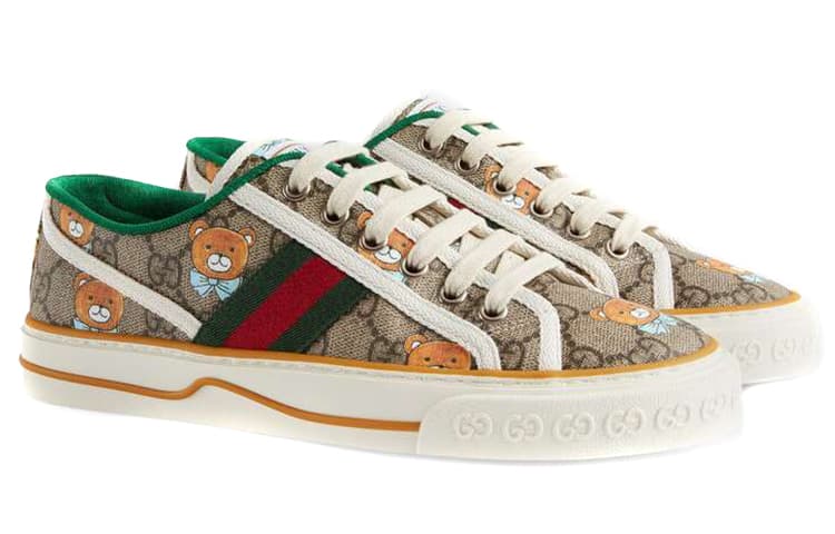 Kai x GUCCI Tennis 1977 Low Top Stylish Skateboarding Shoes Women's Brown 5