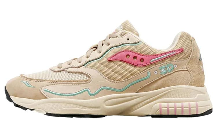 saucony 3D Grid Hurricane Premium 'Cream Pink'