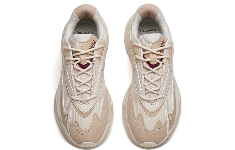 Anta Anti-Slip And Wear-Resistant Breathable Low-Top Chunky Sneakers Women's Muddy Sandy Gray 5