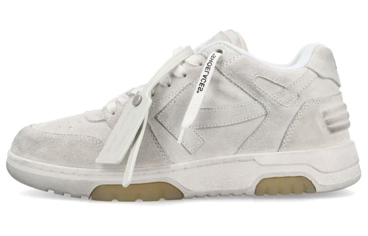 OFF WHITE Out Of Office Ooo Low Tops Vintage Suede Destressed White