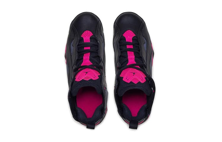 Jordan True Flight Black Dark Grey Deadly Pink GS 4