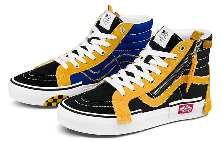 Vans Sk8 hi Reissue Cap Skate Shoes Black/Yellow 4