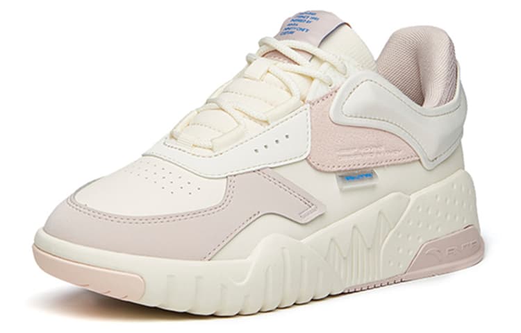 ANTA Skateboard Shoes Women's Low-Top Beige Gray 5