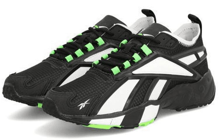 Reebok Intv 20 Mesh Comfort Casual Low-Top Lifestyle Shoes Unisex Black White Green 3