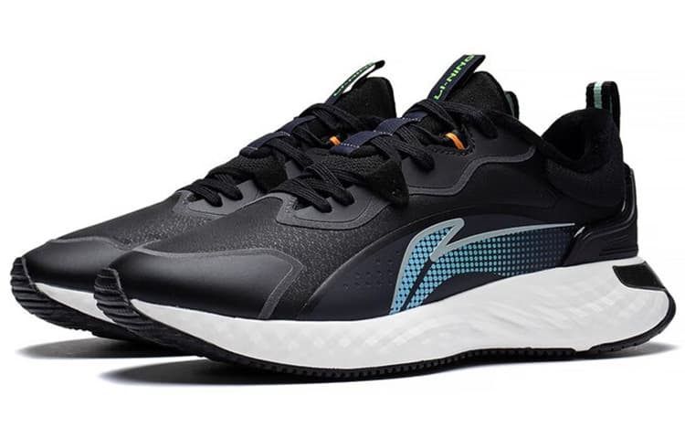 LiNing Cushioning Low-Top Sports Casual Shoes Men's Black Blue 6