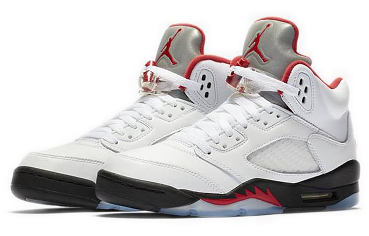 Jordan 5 Retro Fire Red Silver Tongue 2020 GS 5