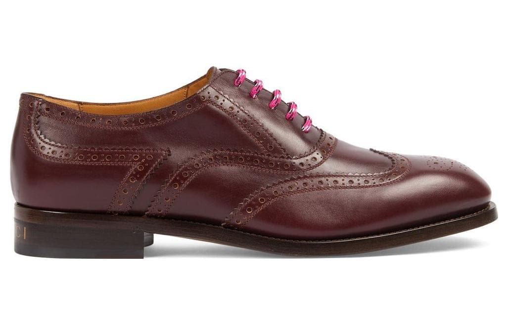 GUCCI Lace up Shoes Burgundy 3