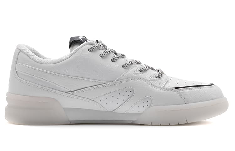 LINING 937 Vintage Basketball Shoes Men Low-Top White Black 3